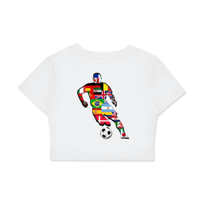 Xcarii Xii - Lady Futbol Cotton Crop Tee