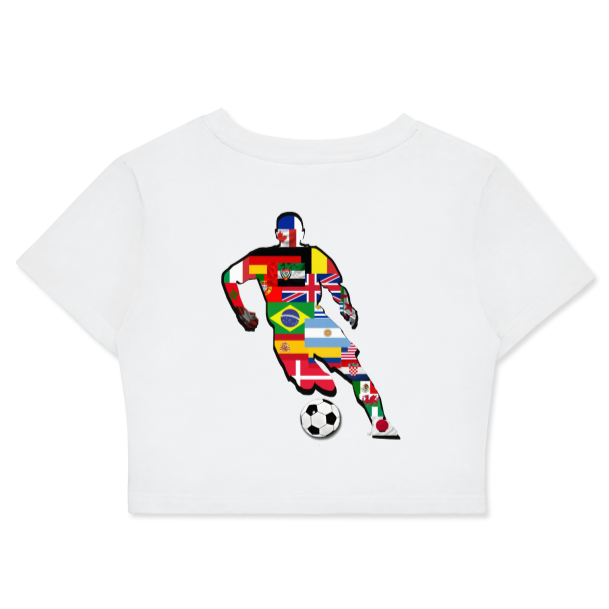 Xcarii Xii - Lady Futbol Cotton Crop Tee