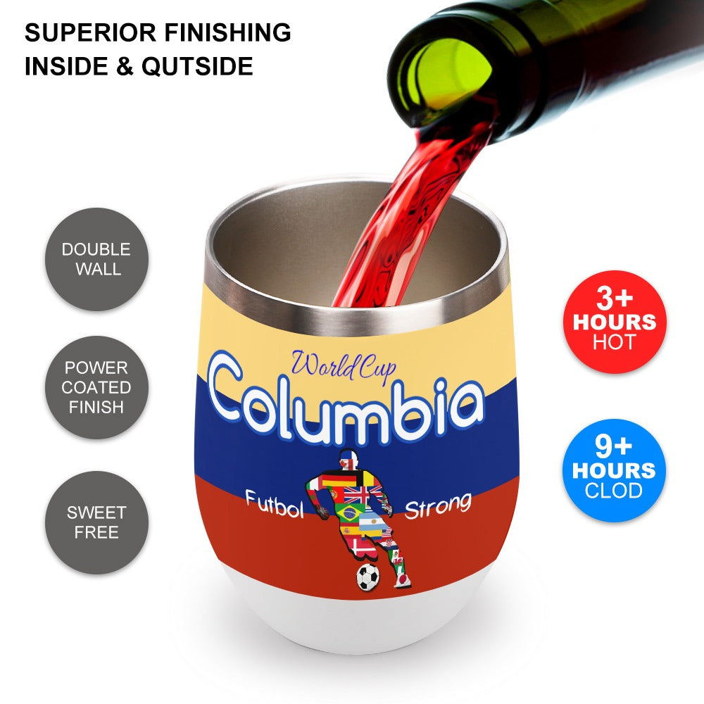 Colombia World Cup - 2026 Futbol Strong Stainless Steel Insulated cup.