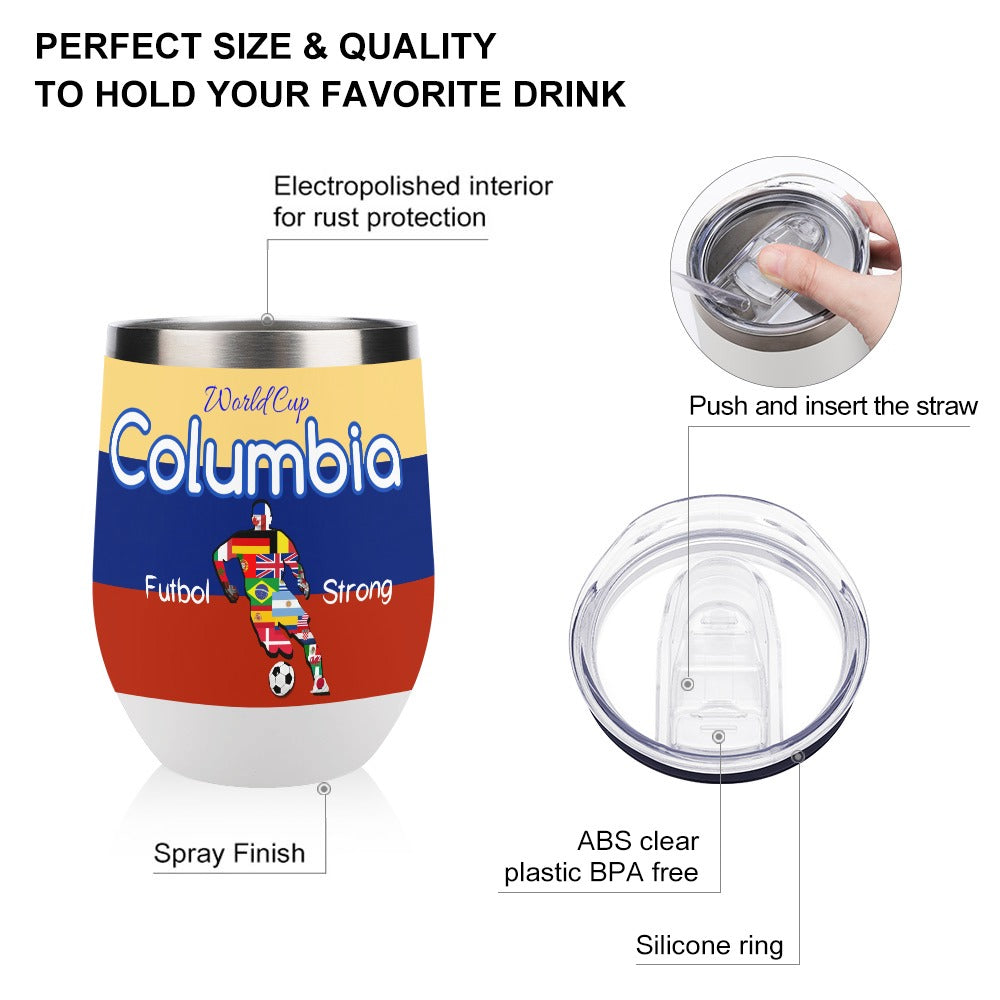 Colombia World Cup - 2026 Futbol Strong Stainless Steel Insulated cup.