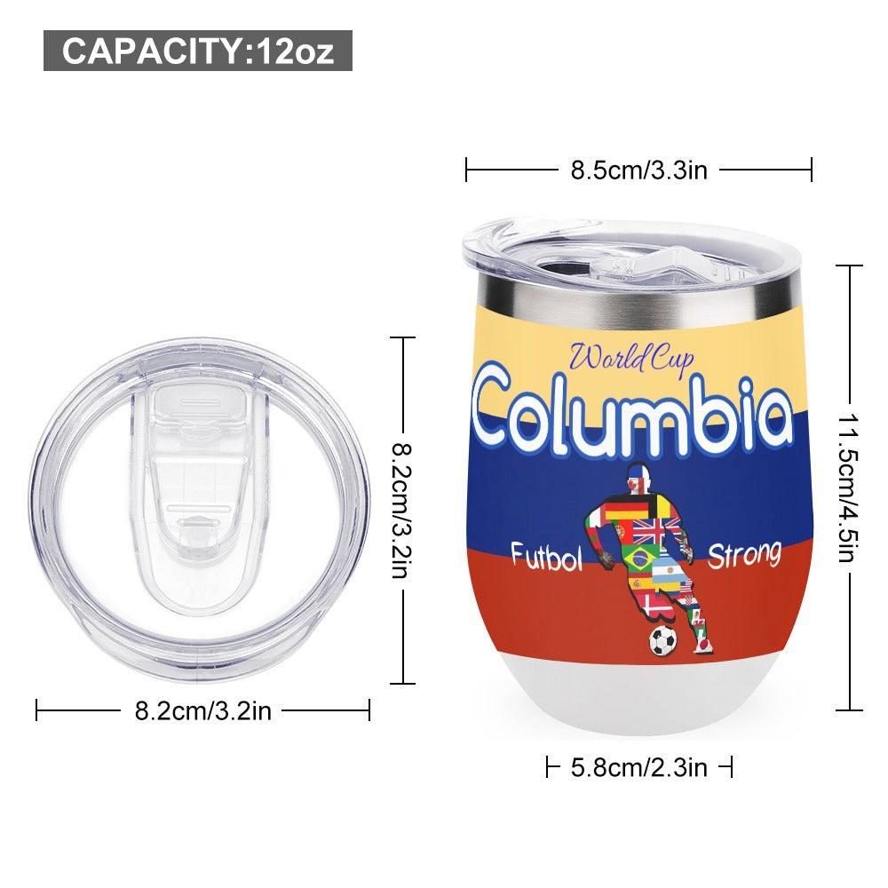 Colombia World Cup - 2026 Futbol Strong Stainless Steel Insulated cup.