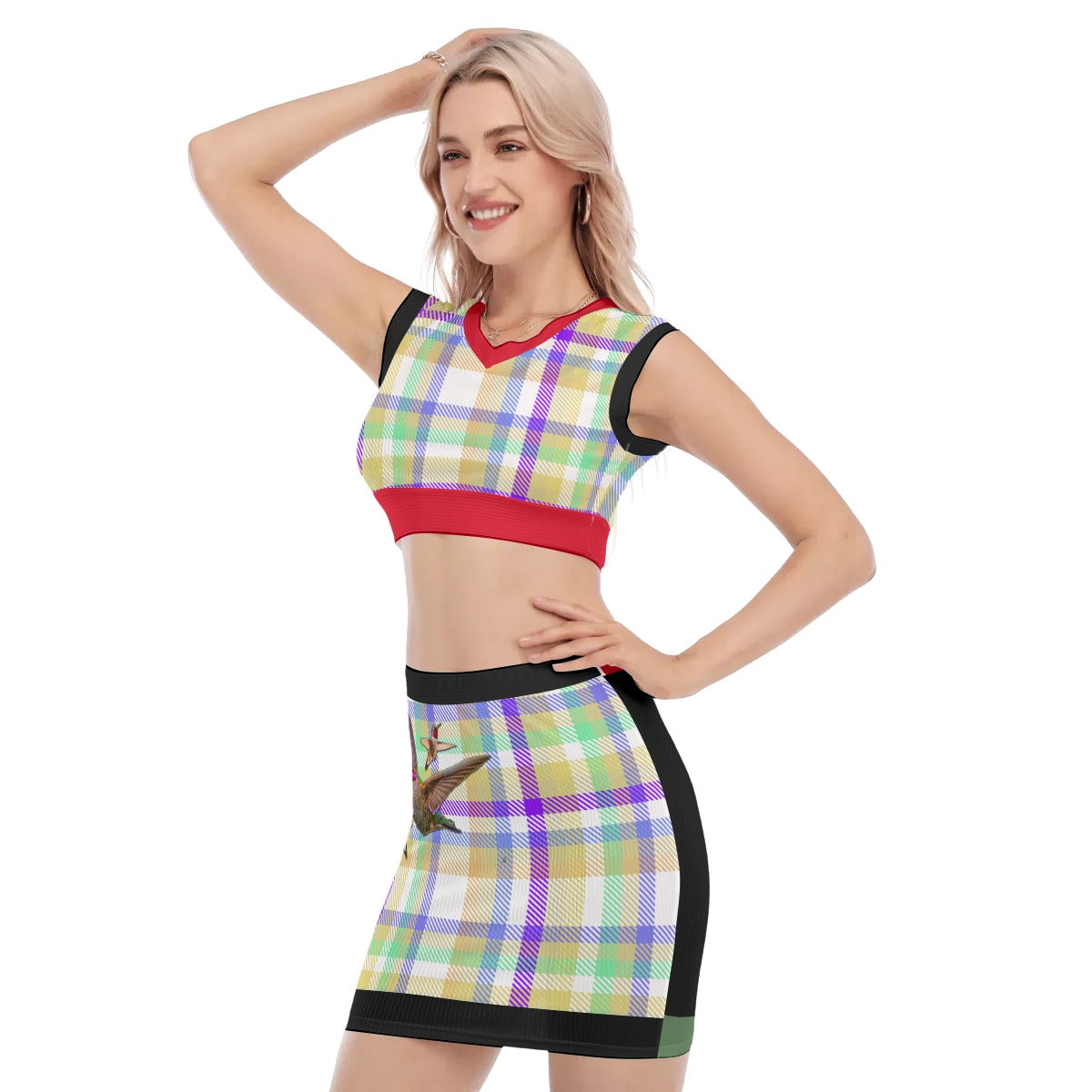 Xcarii Xii - Spring Bird - Vest Skirt Suit