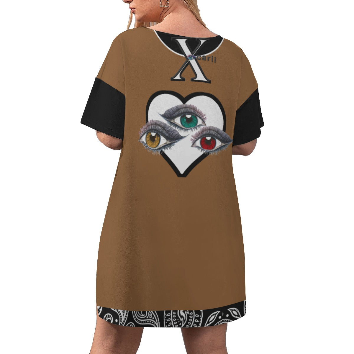 Xcarii Xii - Drop-Shoulder - Side Split and Shorts (Plus Size)