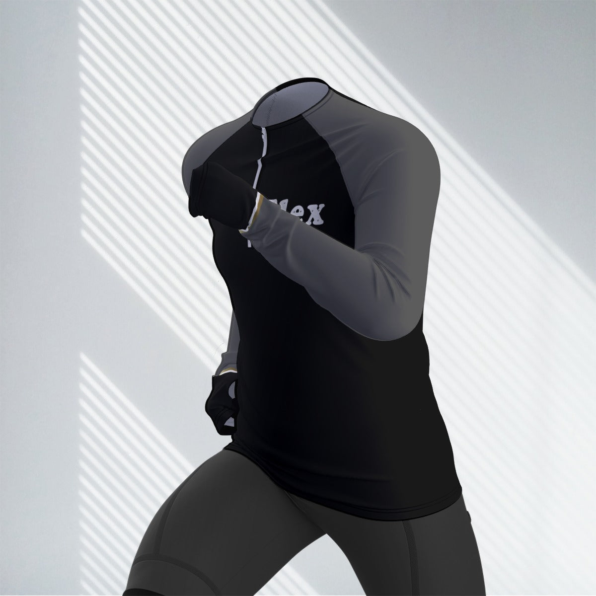 Xcarii - Flex Strong Raglan Sleeve Compression Sport Shirt