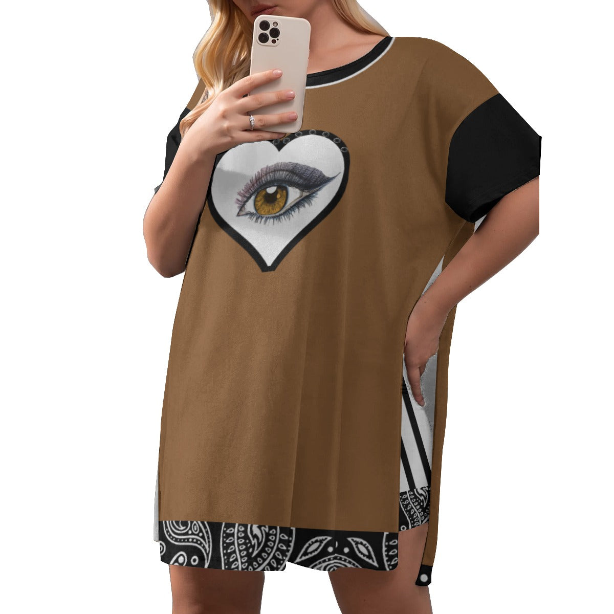 Xcarii Xii - Drop-Shoulder - Side Split and Shorts (Plus Size)