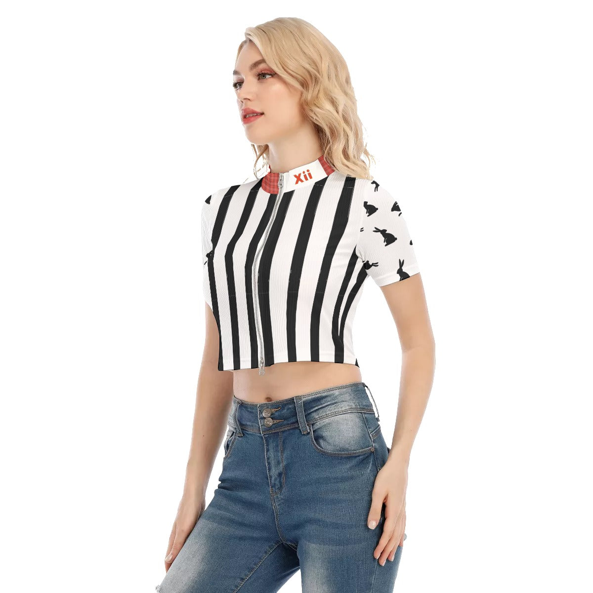 Xcarii Xii - Zip Crop Top