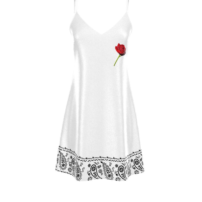 Xcarii Xii - Lone Rose Silk Slip Dress