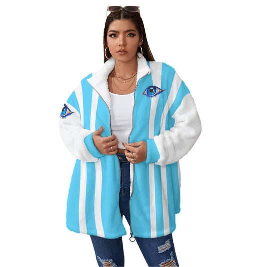 Xcarii Borg Fleece Wrap Coat - Team Futbol Argentina