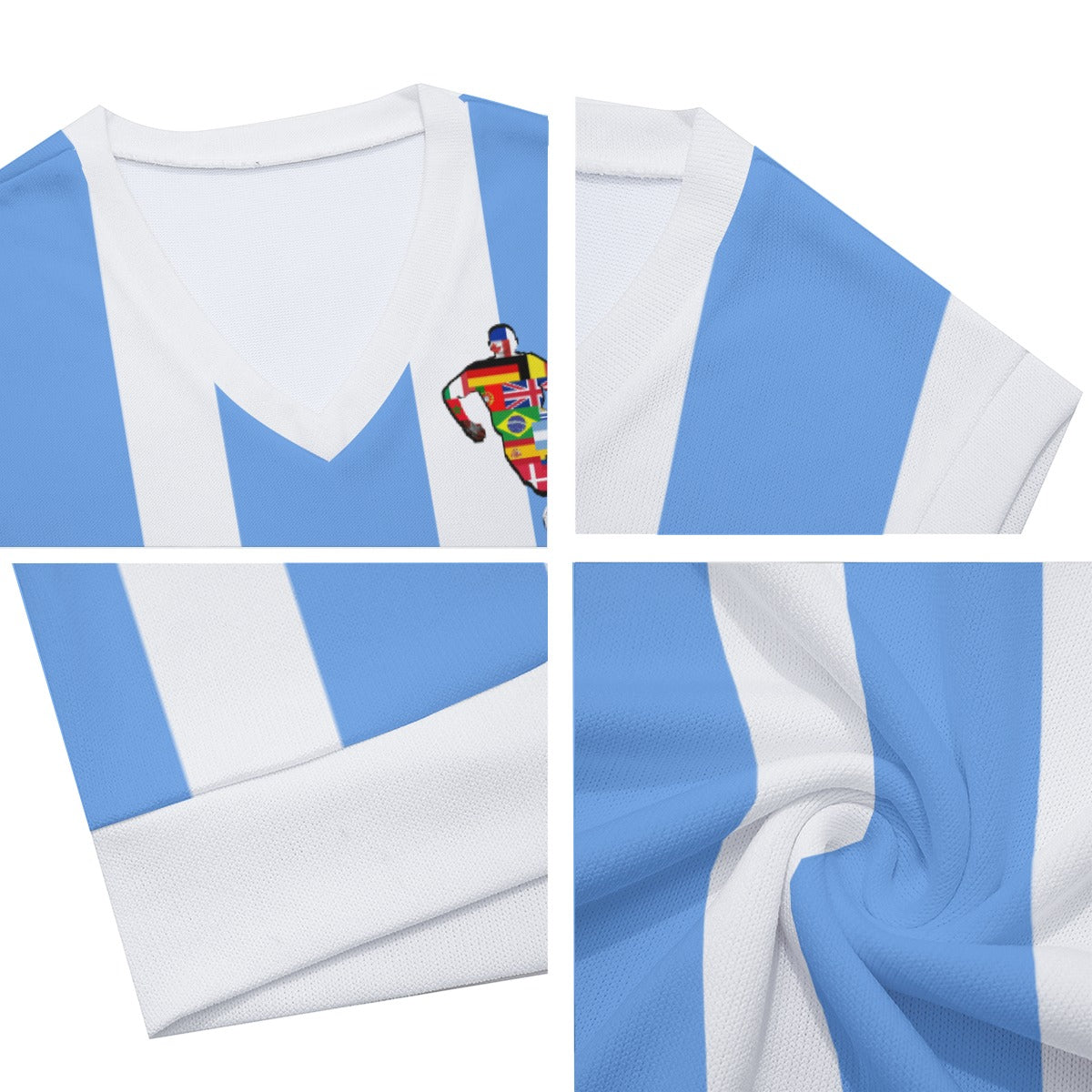 Futbol Strong Team Argentina Knitted V-neck Vest