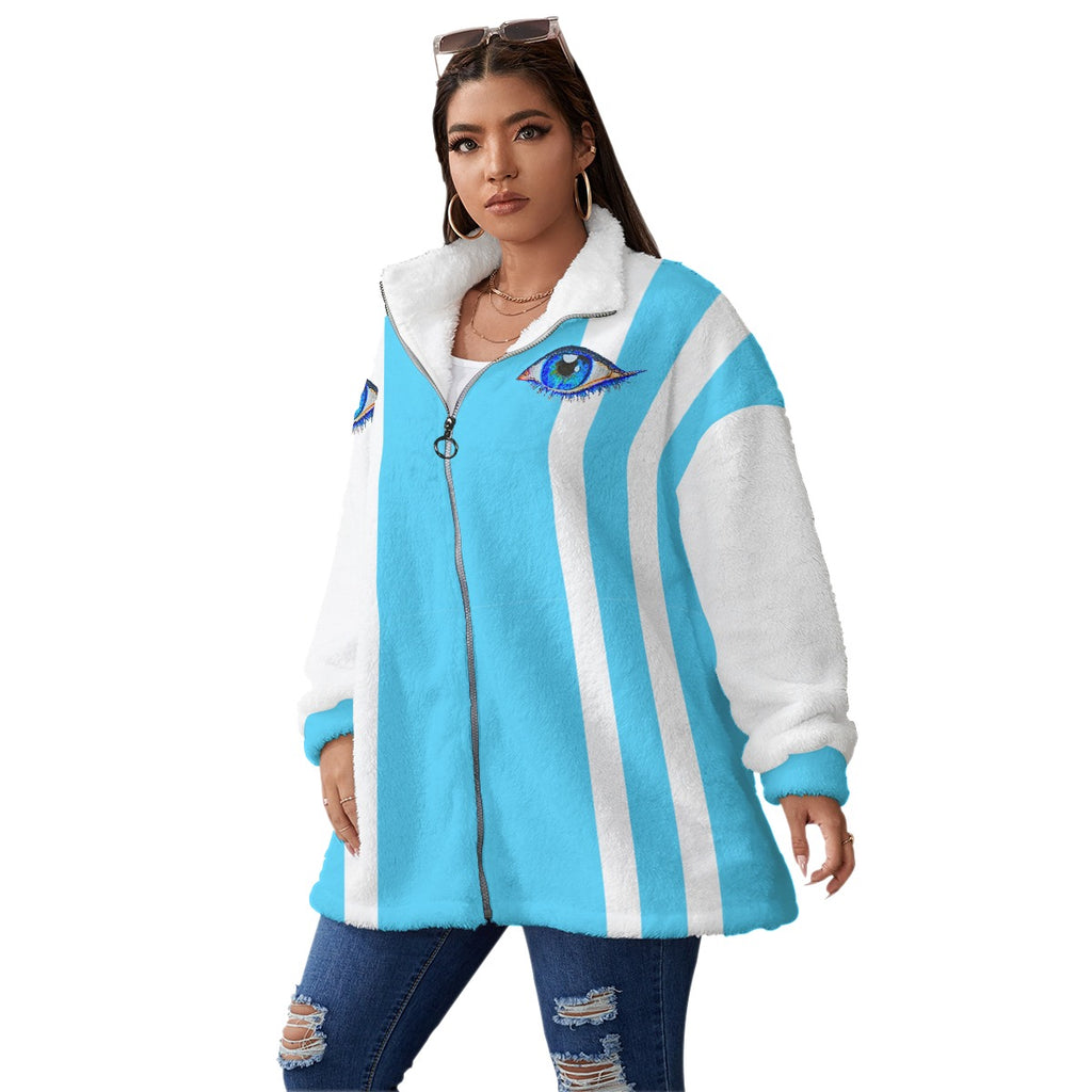 Xcarii Borg Fleece Wrap Coat - Team Futbol Argentina