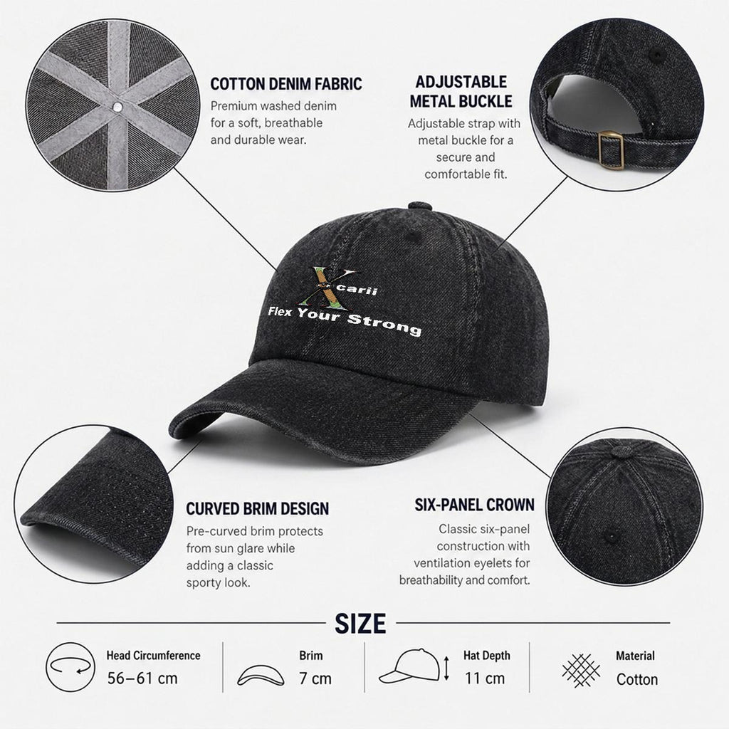 Xcarii Xii - Flex Your Strong All Cotton Baseball Cap