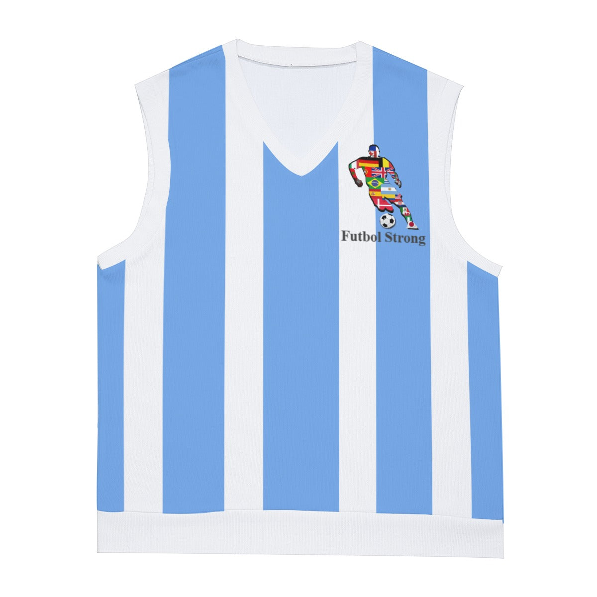 Futbol Strong Team Argentina Knitted V-neck Vest