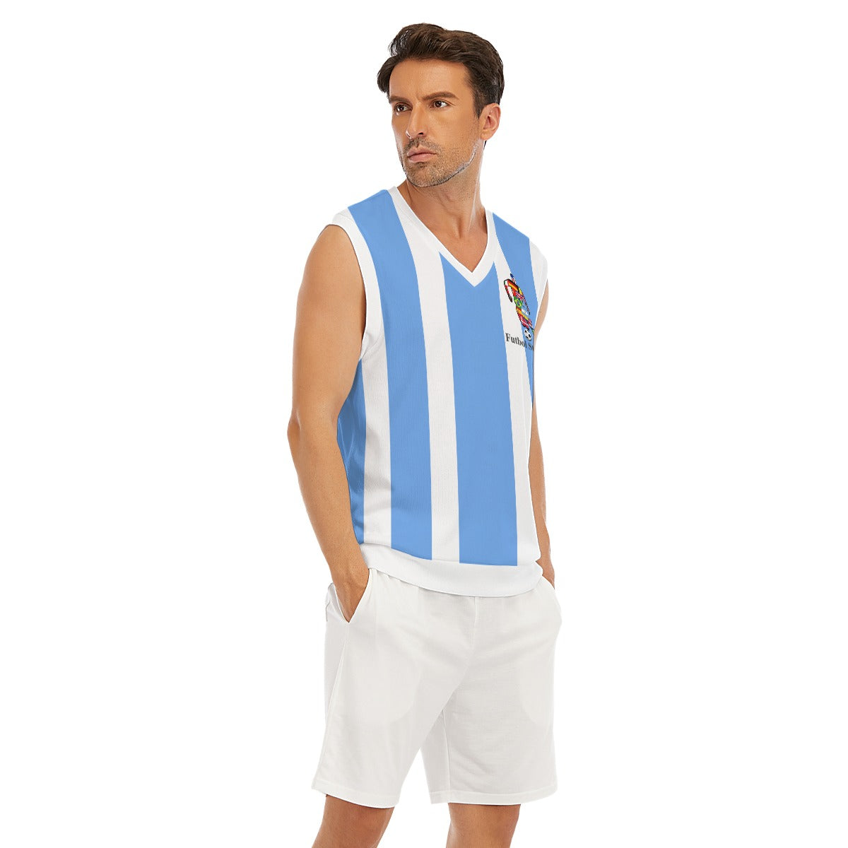 Futbol Strong Team Argentina Knitted V-neck Vest