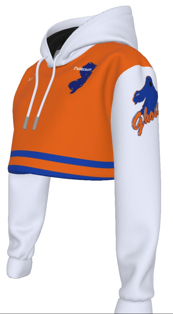 Xcarii Xii - Orange Eastside HS Women's Crop Top Hoodie