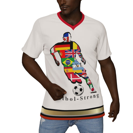 Futbol-Strong V-Neck T-Shirt