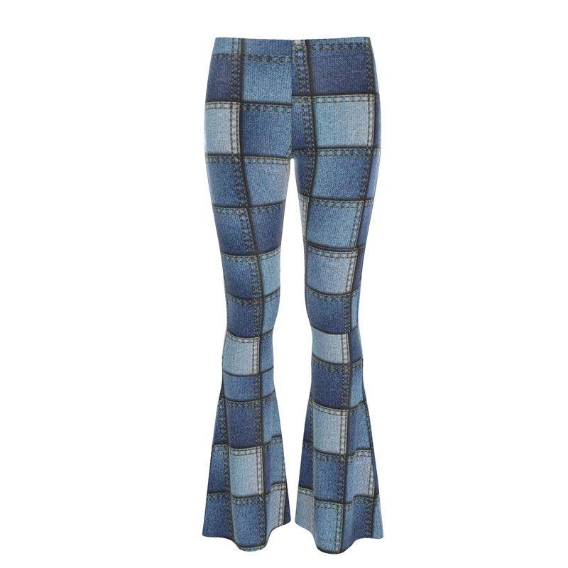 Xcarii Xii - Blue Flared Leggings (High Waist)