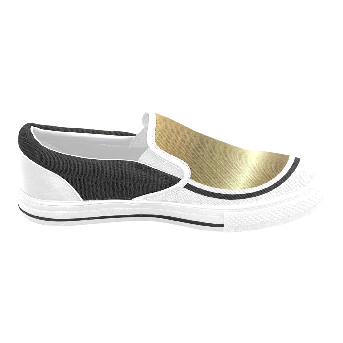 Xcarii Xii - Golden  X Men's Slip-on Canvas Shoes (Model 019)