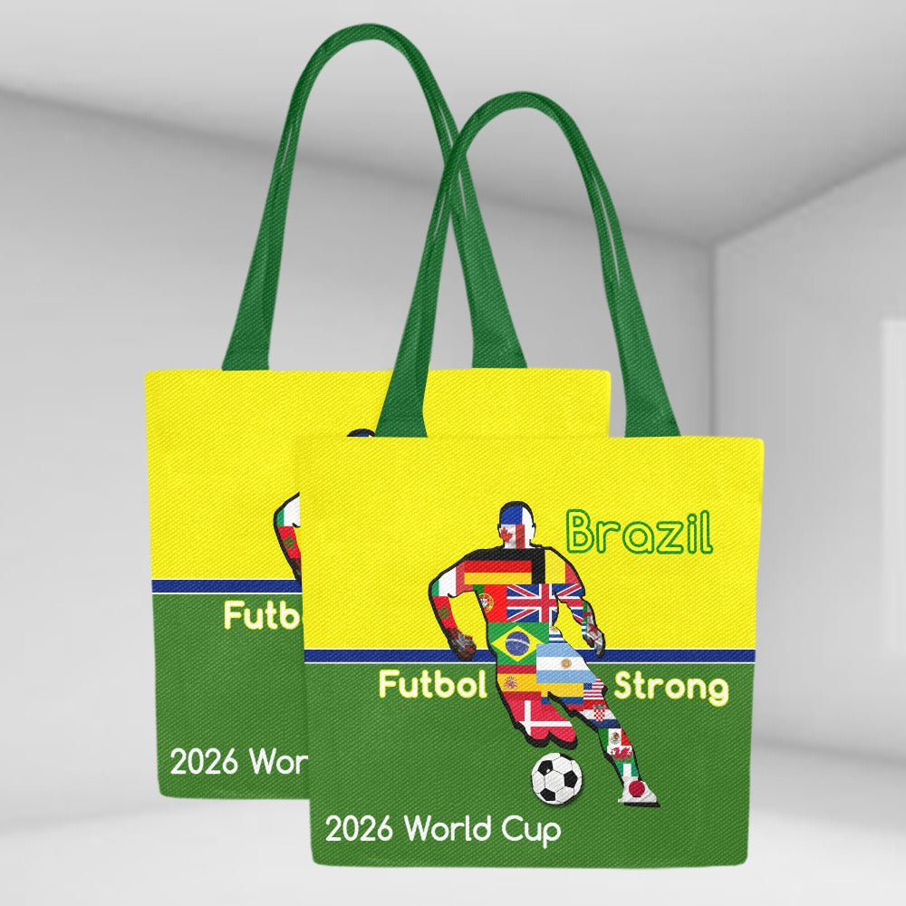 Brazil 2026 Futebol Tote Bag (Model1657) (Set of 2)