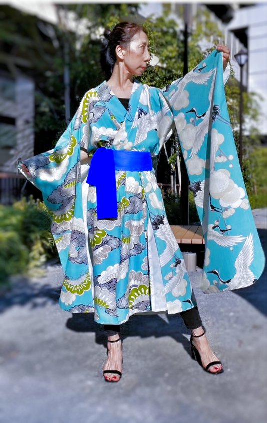 Blue Swan Kimono