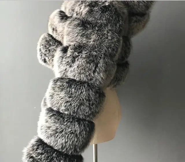 Xcarii Xii - Cropped Warm Coat Winter Faux Fox