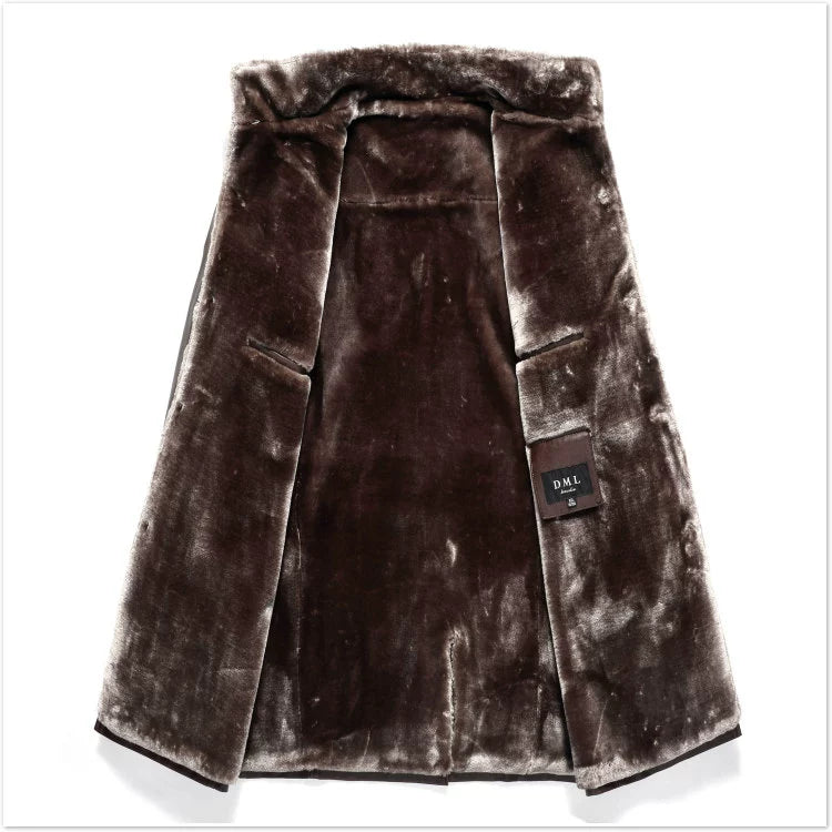 Xcarii Xii - Mid Length Leather Wind Coat