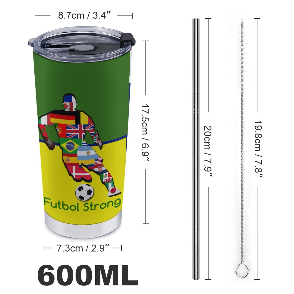 Brazil World Cup Travel Coffee Mug 20 Oz