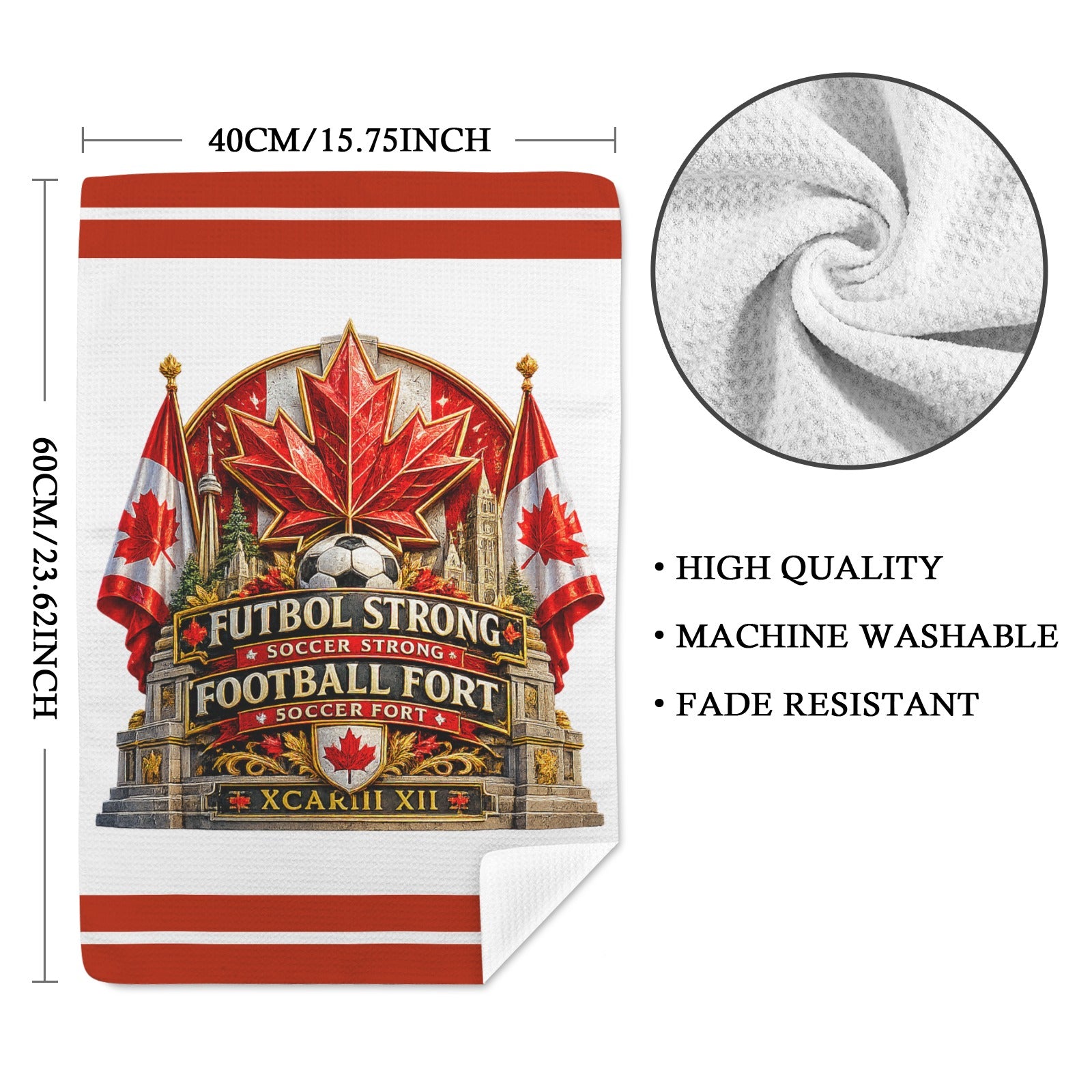 Canada Guardian Futbol Strong Rally Towel, By Xcarii Xii