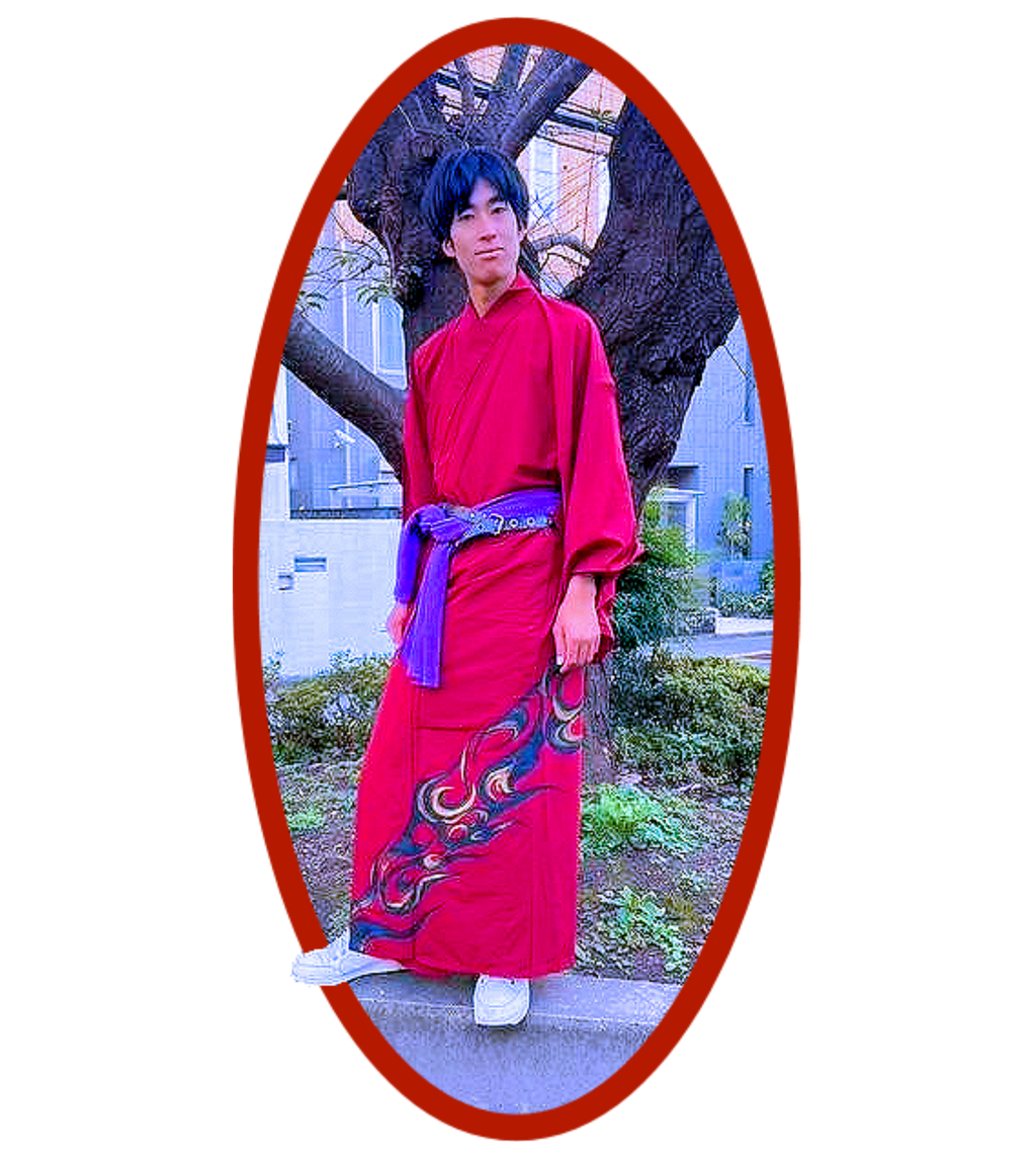 Red dragon kimono