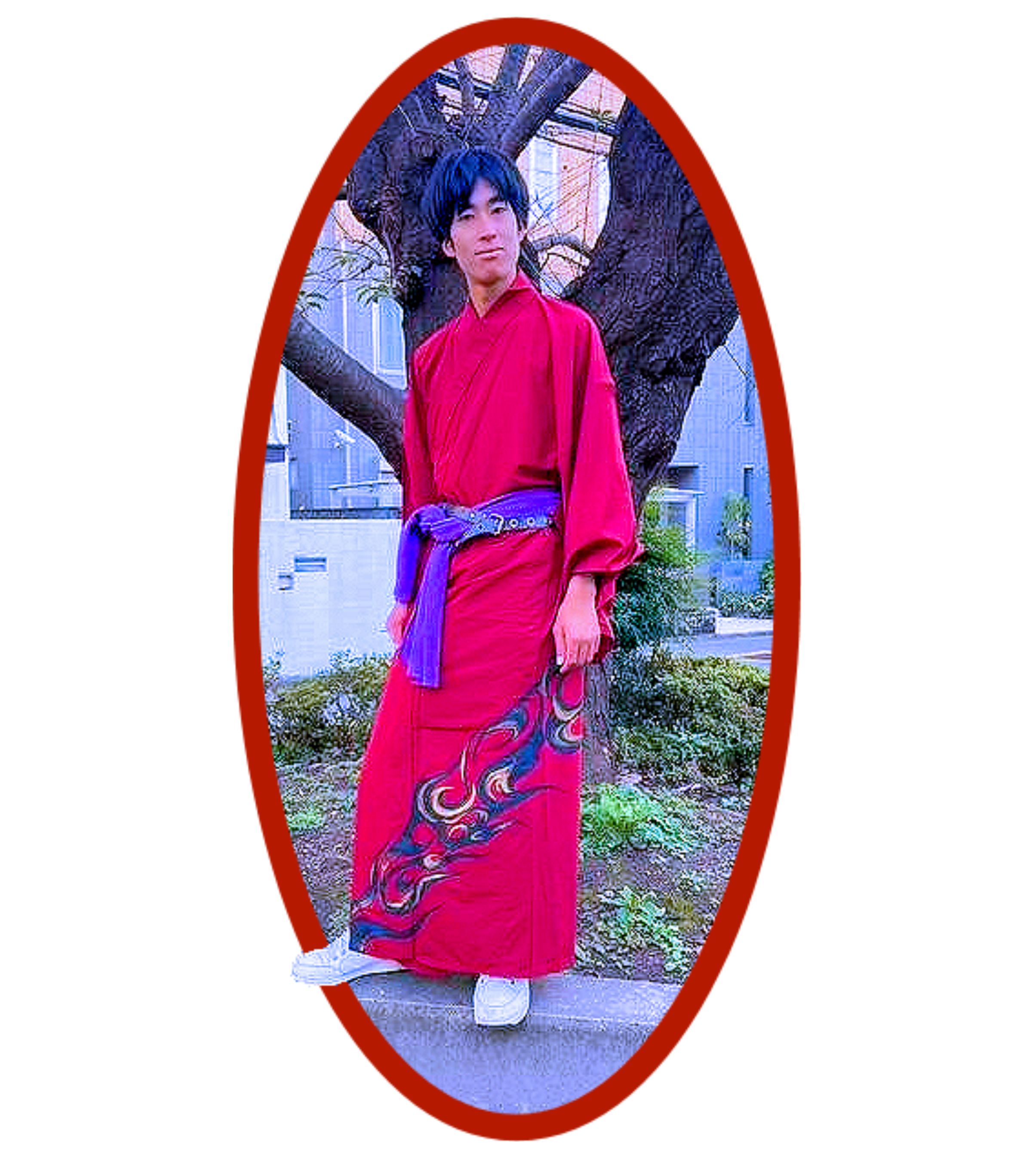 Red dragon kimono