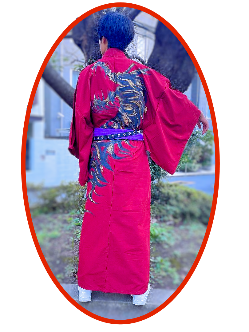 Red dragon kimono