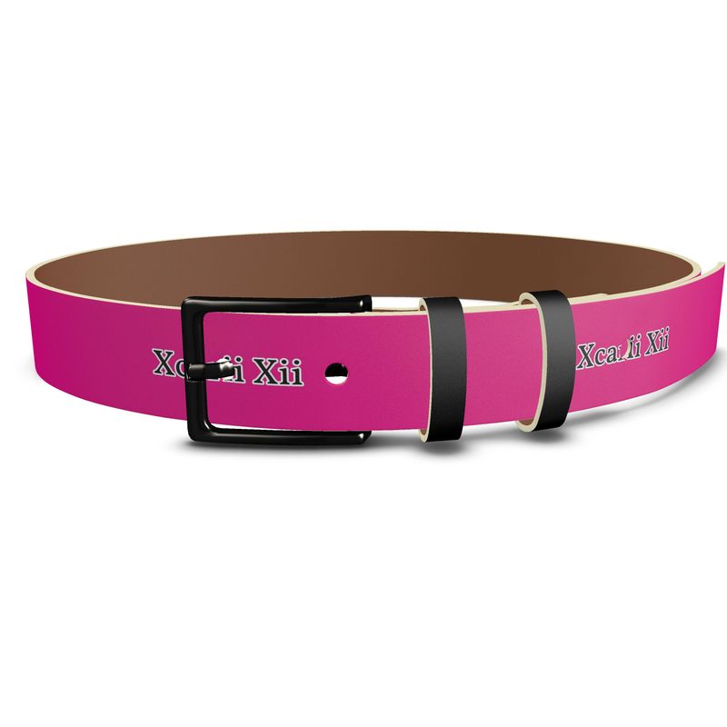 Xcarii Xii Pink Leather Belt