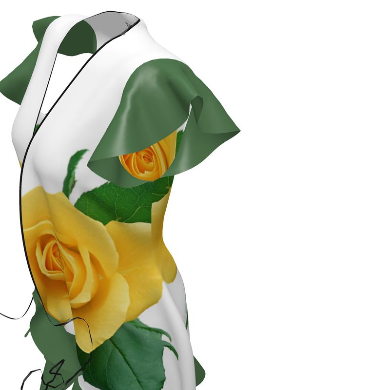 Xcarii Xii - Yellow Flower Cocktail Dress