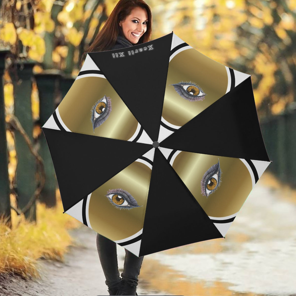 Xcarii Xii - Golden Ebony Eye Umbrella