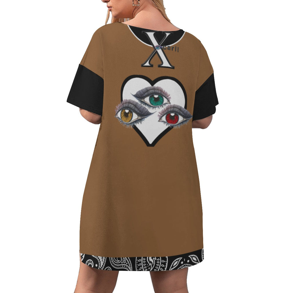 Xcarii Xii - Drop-Shoulder - Side Split and Shorts (Plus Size)