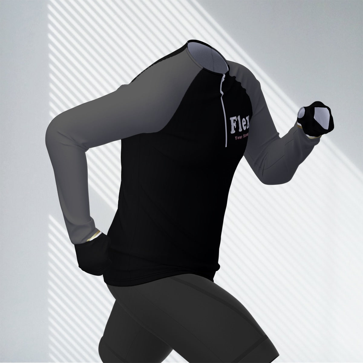 Xcarii - Flex Strong Raglan Sleeve  Compression Sport Shirt