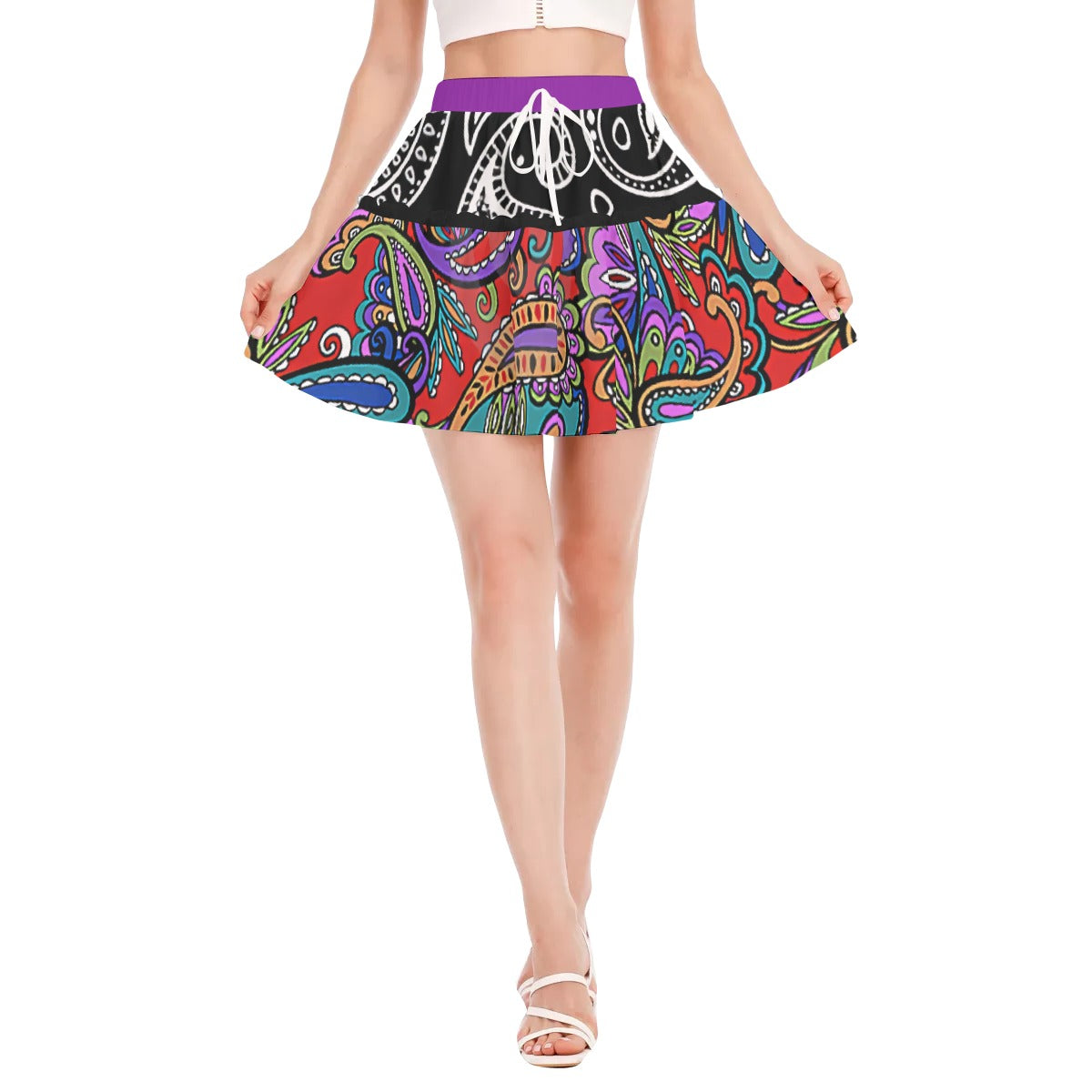 Xcarii Xii - 2022 Crazy Paisley Mini Skirt