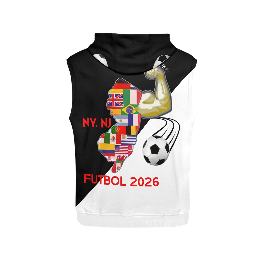 Xcarii - Futbol Nation  Sleeveless Hoodie (Model H15)