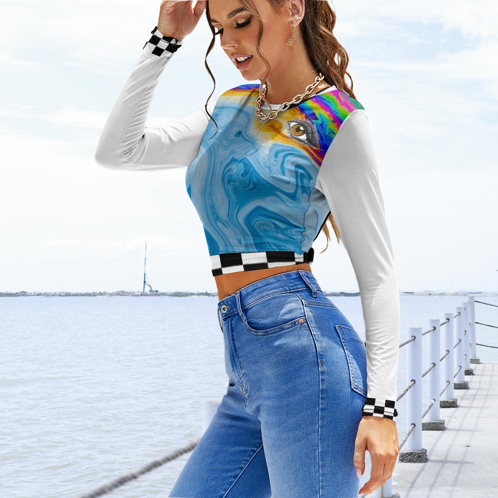 Xcarii Xii - Miami Blue Sea Backless T-shirt