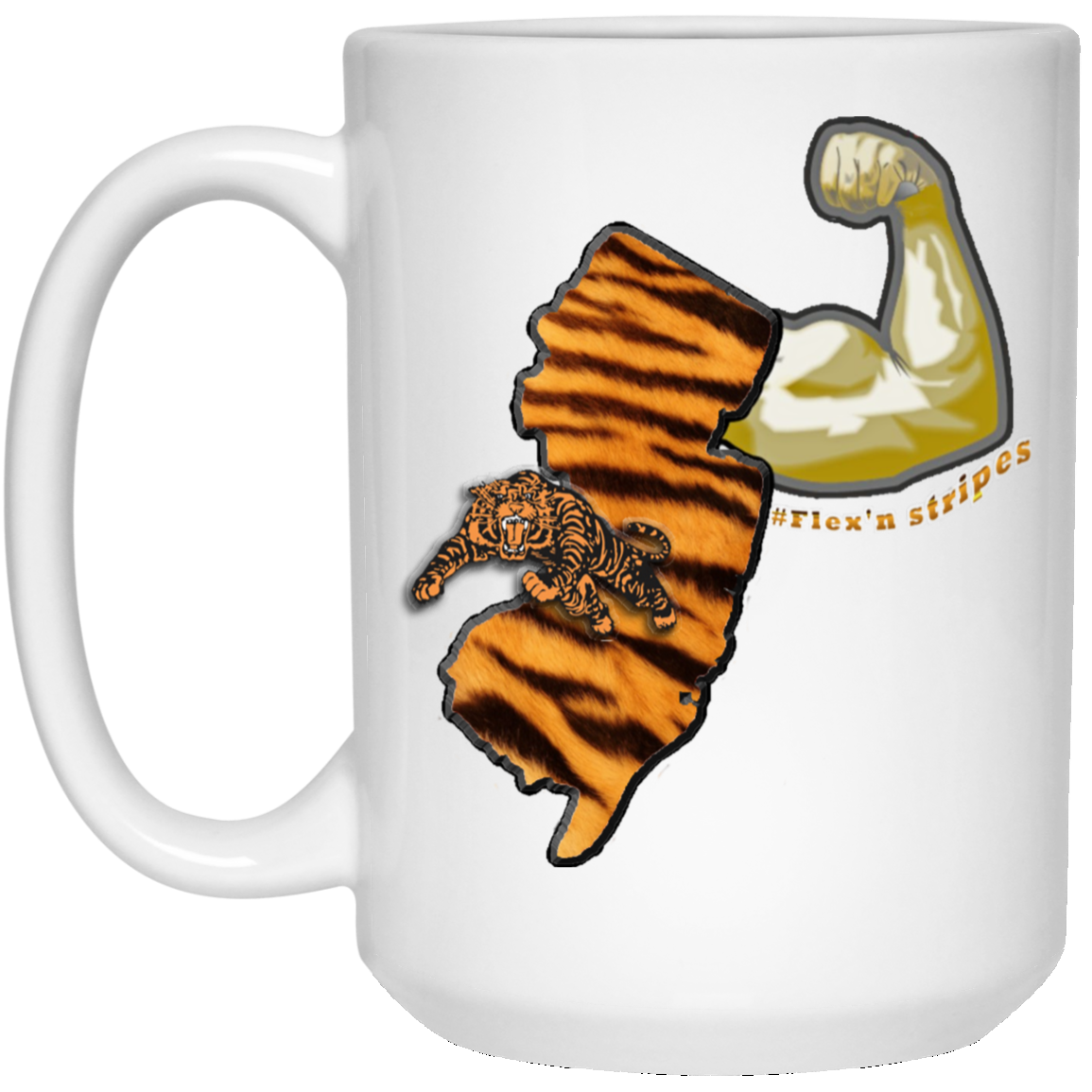 Flex Tiger Mug 15 oz. White Mug