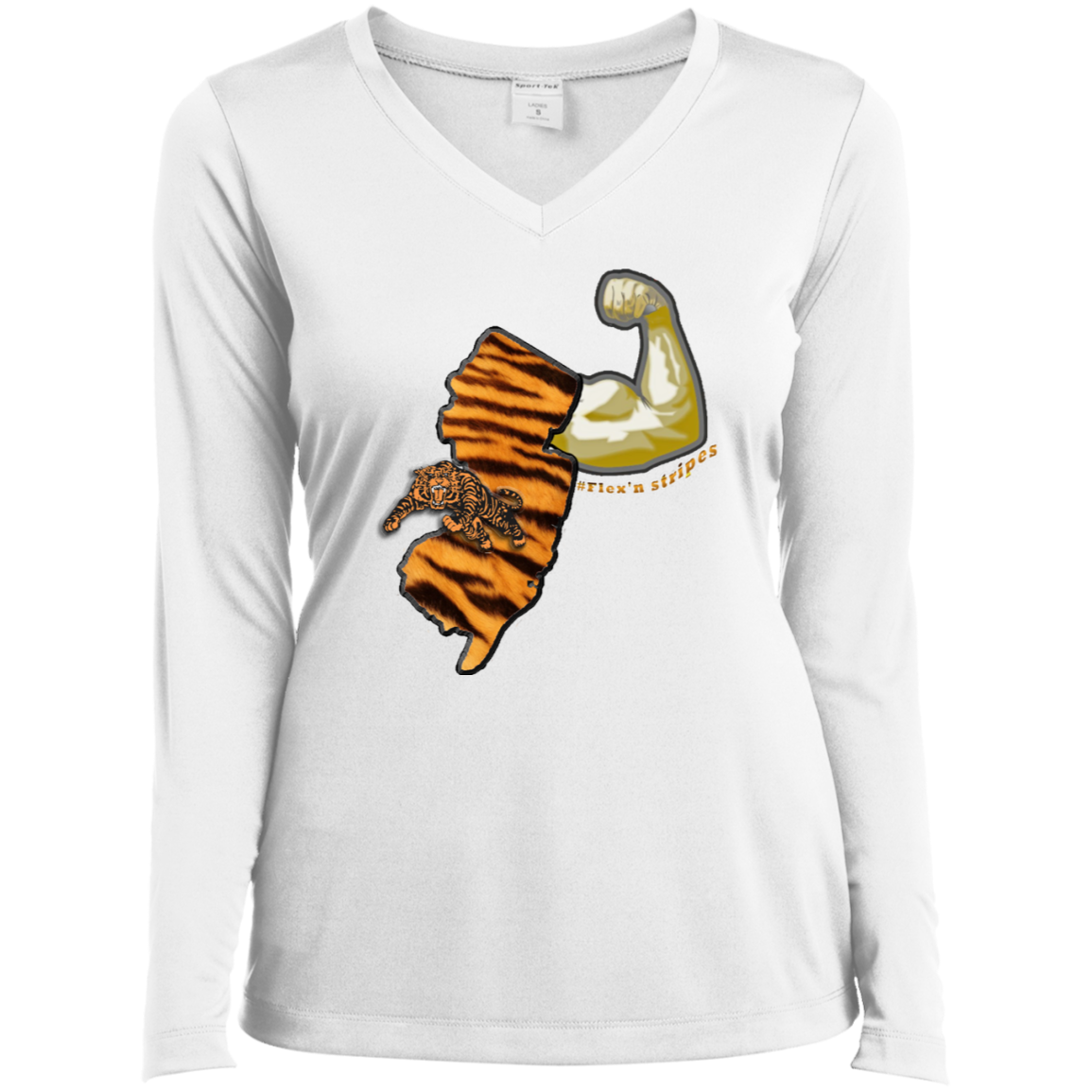 Flex'n Tiger - Ladies' LS Performance V-Neck T-Shirt