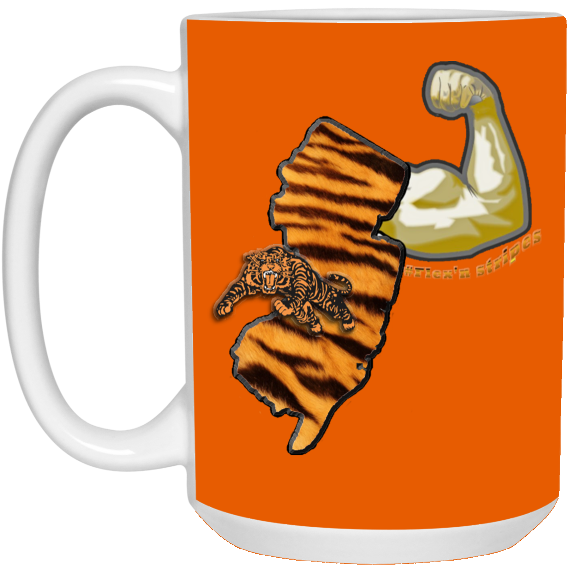 Flex Tiger Mug 15 oz. White Mug