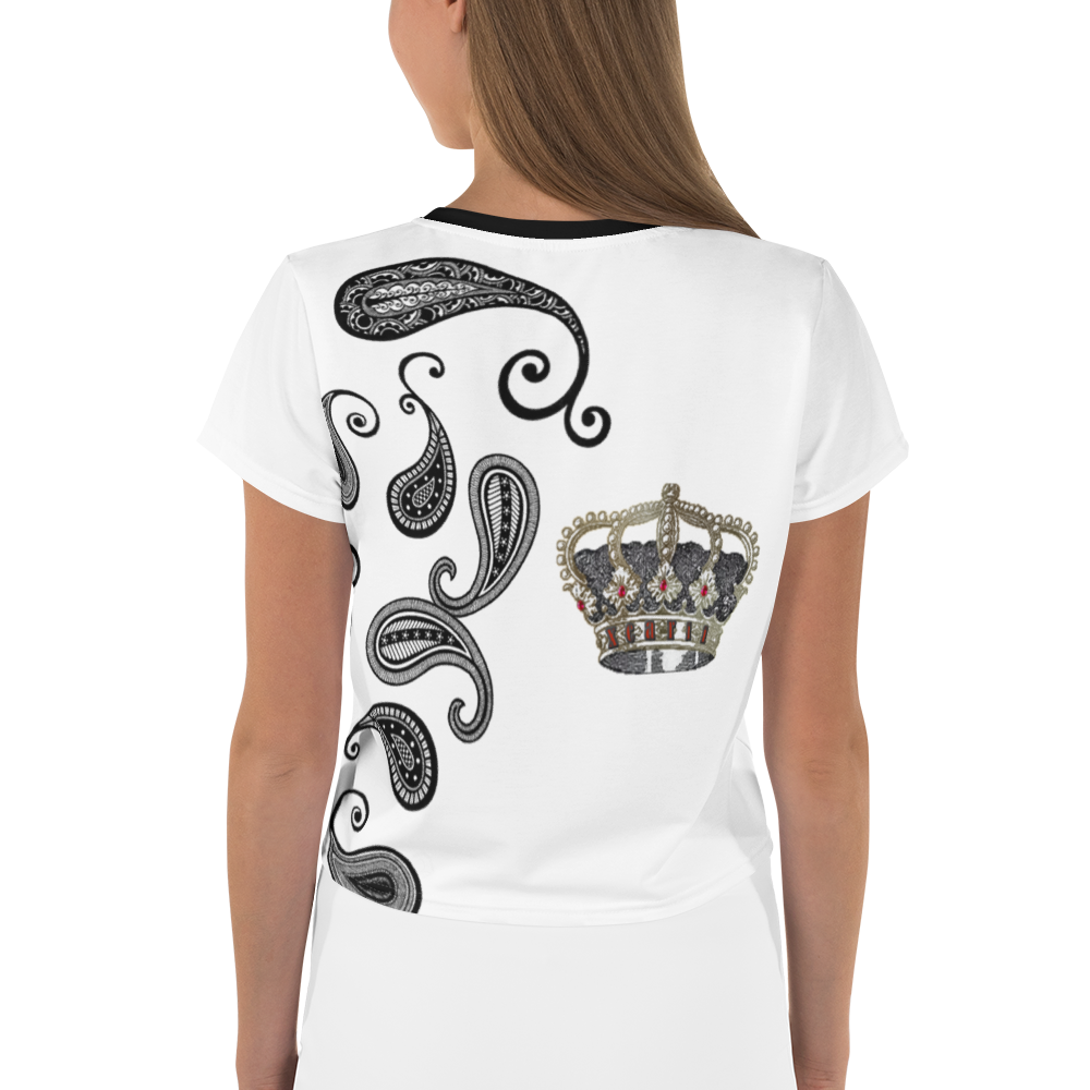 Xcarii Queens Paisley Crop Tee