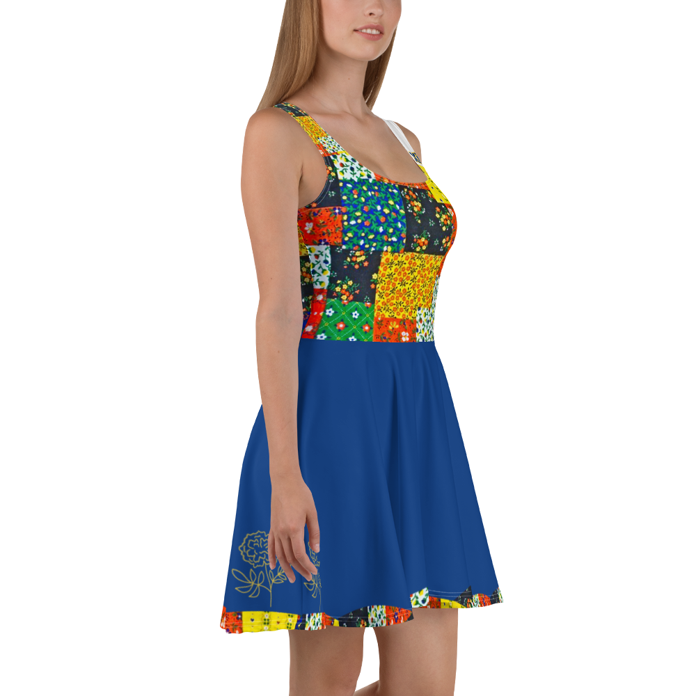 Xcarii Xii - Patchwork Quilt Skater Dress