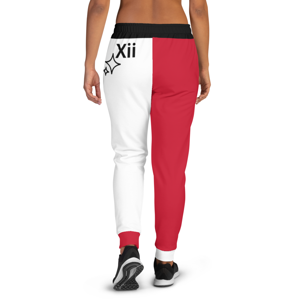 Xcarii Xii - Red & White Women's Joggers