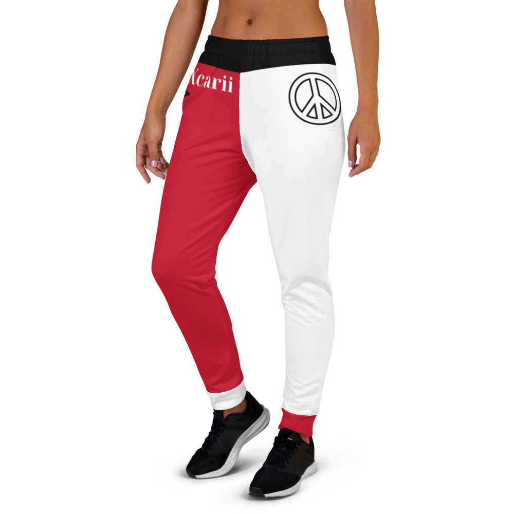 Xcarii Xii - Red & White Women's Joggers