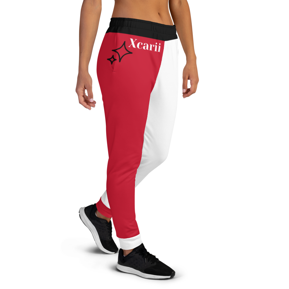 Xcarii Xii - Red & White Women's Joggers