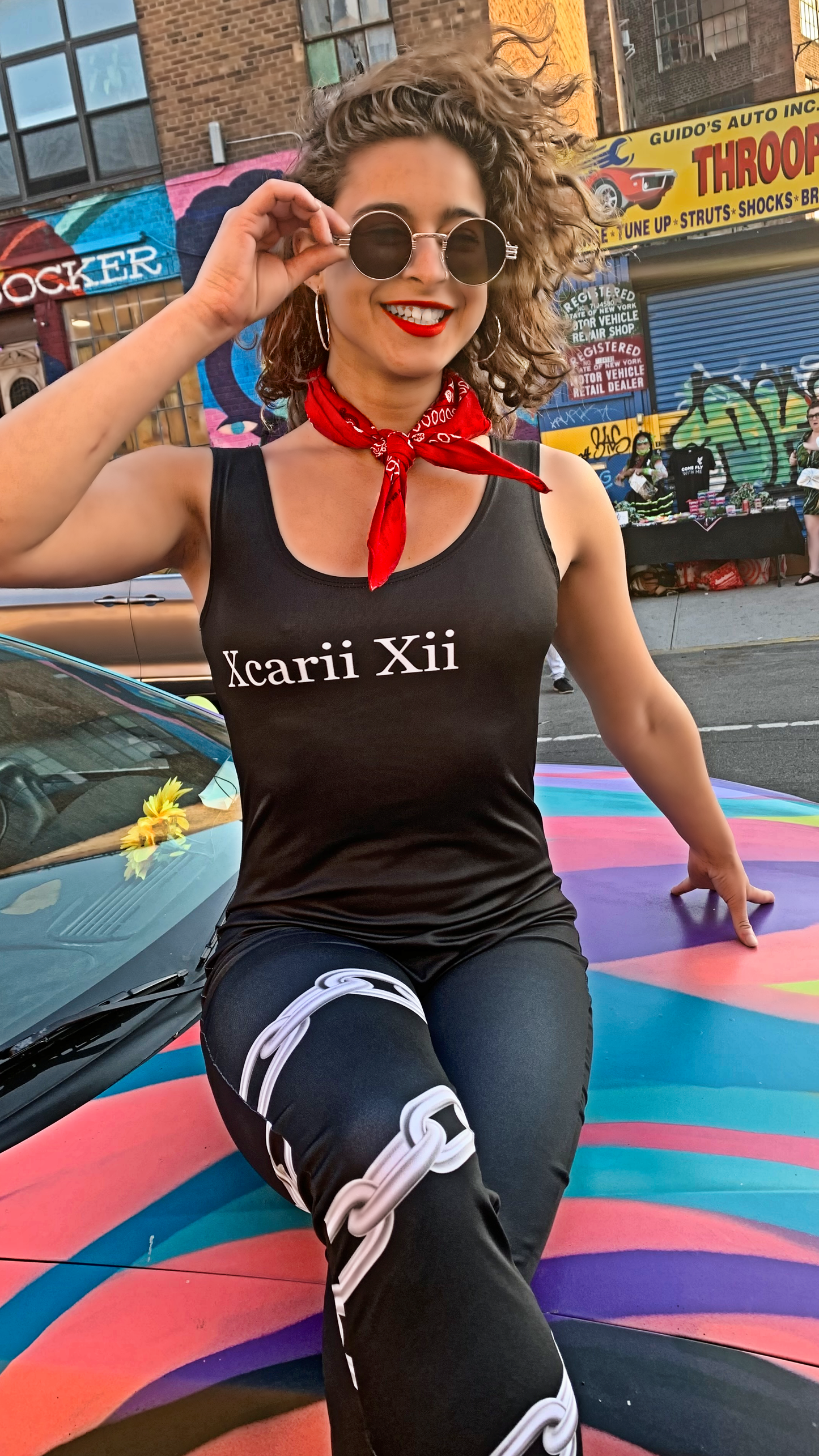 Xcarii Xii - Chained Ebony Catsuit