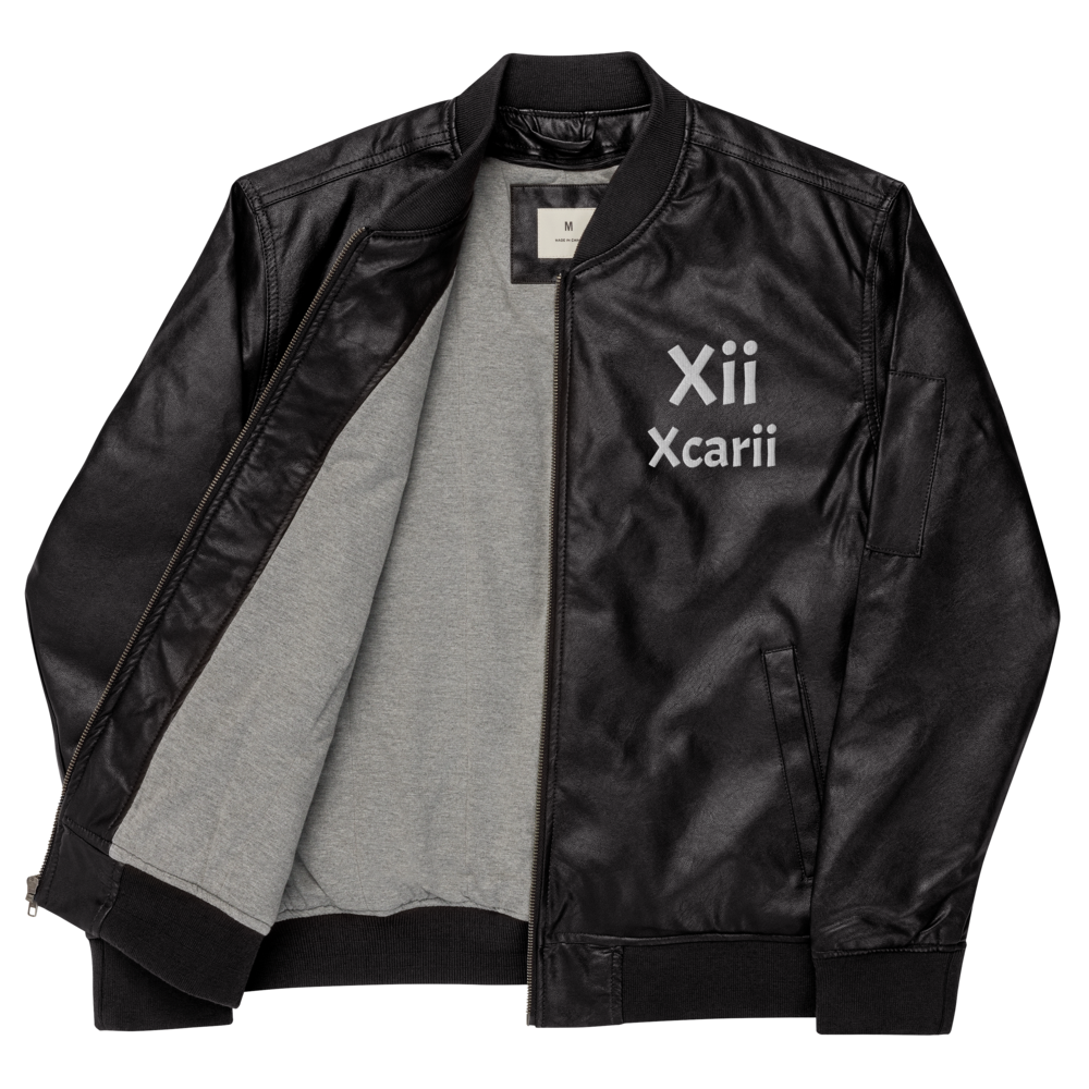 Xcarii Xii - Xii Leather Bomber Jacket