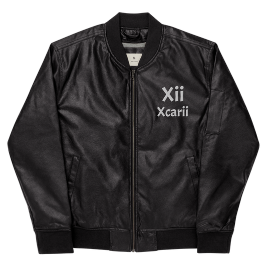 Xcarii Xii - Xii Leather Bomber Jacket