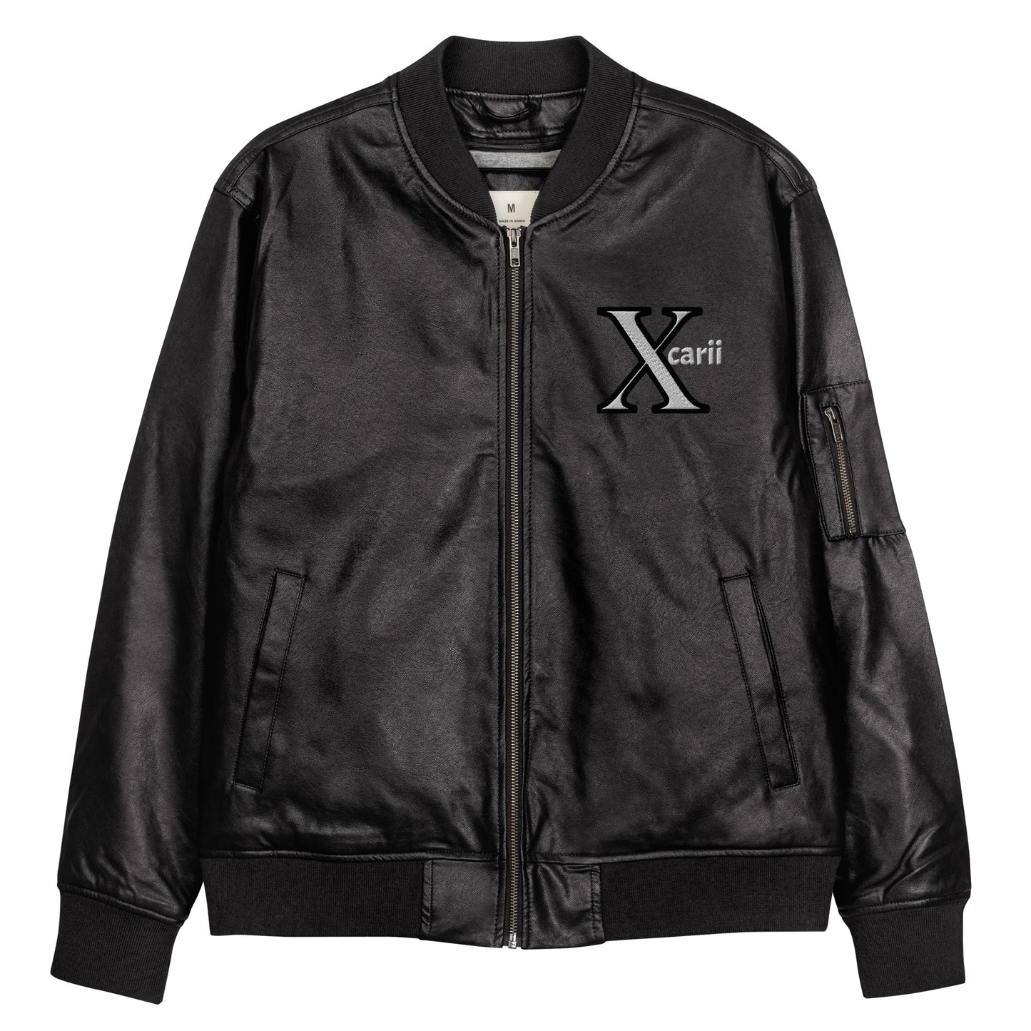 Xcarii Xii - Leather X Bomber Jacket